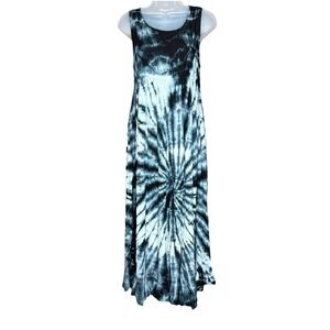 Beach By‎ Exist Dress Women S Black White Tie Dye Boho Whimsigoth Witchy Fairy